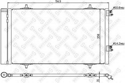 STELLOX 1045741sx -  Конденсатор, кондиционер