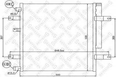 STELLOX 1045765sx -  Конденсатор, кондиционер