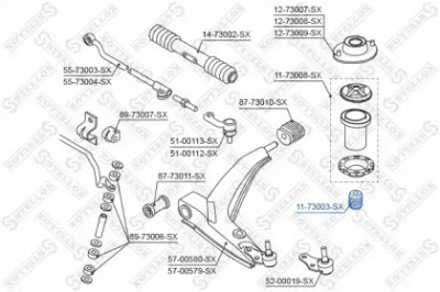 STELLOX 1173003sx -  Отбойник амортизатора переднего