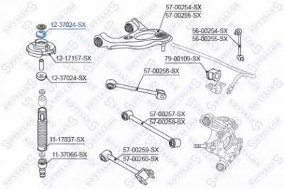 STELLOX 1237024sx -  Подшипник качения, опора стойки амортизатора