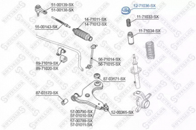 STELLOX 1271036sx -  Опора стойки амортизатора