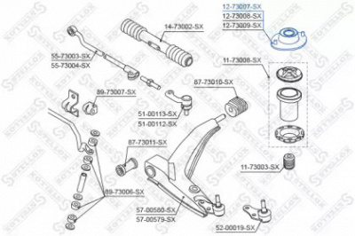STELLOX 1273007sx -  Опора стойки амортизатора