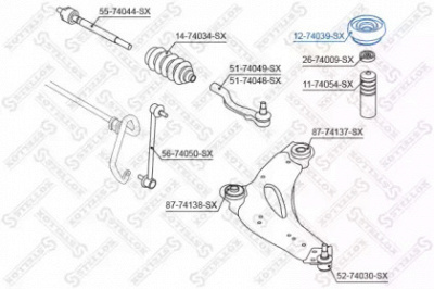STELLOX 1274039sx -  Опора стойки амортизатора
