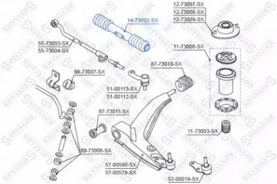 STELLOX 1473002sx -  Пыльник, рулевое управление