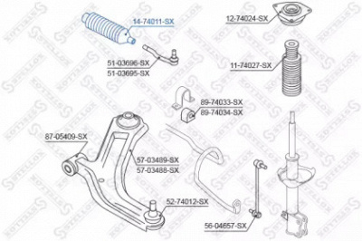 STELLOX 1474011sx -  Пыльник, рулевое управление