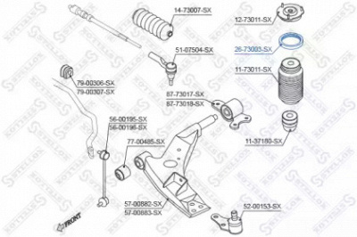 STELLOX 2673003sx -  Опора стойки амортизатора