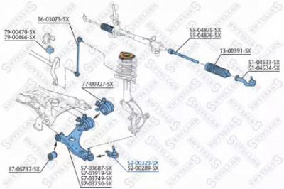 STELLOX 5200323sx -  Несущий / направляющий шарнир