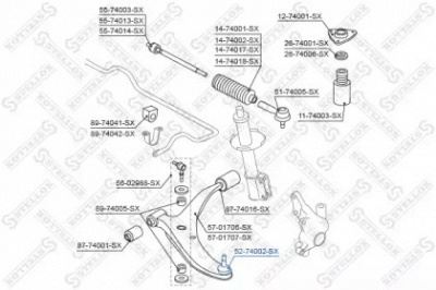 STELLOX 5274002sx -  Несущий / направляющий шарнир