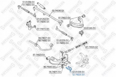 STELLOX 5274025sx -  Опора шаровая, передняя нижняя