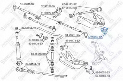 STELLOX 5298053sx -  Несущий / направляющий шарнир
