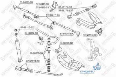 STELLOX 5298054sx -  Несущий / направляющий шарнир