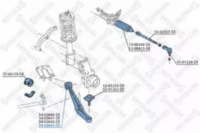 STELLOX 5402643sx -  Рычаг независимой подвески колеса, подвеска колеса