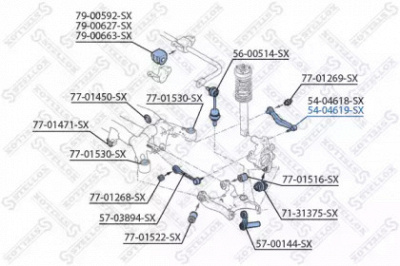 STELLOX 5404619sx -  Рычаг независимой подвески колеса, подвеска колеса