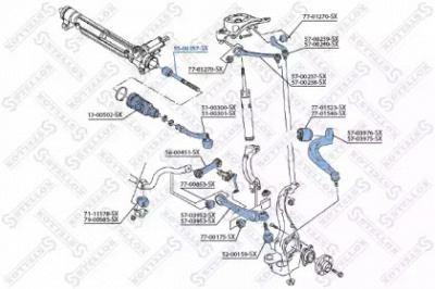 STELLOX 5500357sx -  Осевой шарнир, рулевая тяга