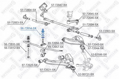STELLOX 5672014sx -  Опора, стабилизатор