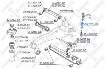 STELLOX 5672031sx -  Втулки стабилизатора