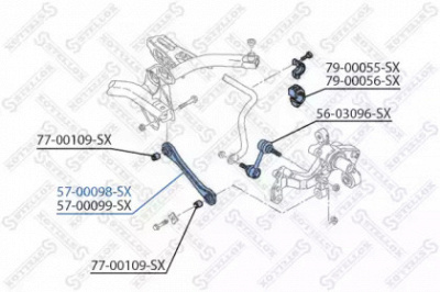 STELLOX 5700098sx -  Рычаг независимой подвески колеса, подвеска колеса