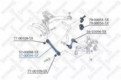 STELLOX 5700099sx -  Рычаг независимой подвески колеса, подвеска колеса