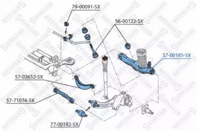 STELLOX 5700185sx -  Рычаг независимой подвески колеса, подвеска колеса