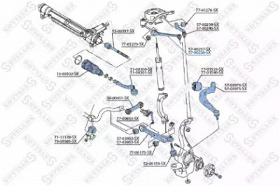 STELLOX 5700238sx -  Рычаг независимой подвески колеса, подвеска колеса