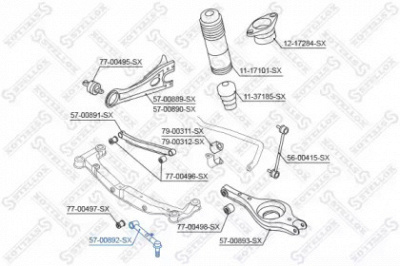 STELLOX 5700892sx -  Продольная рулевая тяга
