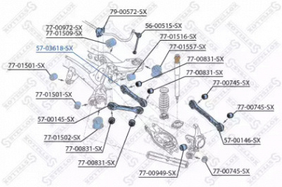 STELLOX 5703618sx -  Рычаг независимой подвески колеса, подвеска колеса