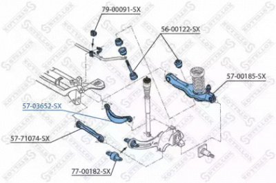 STELLOX 5703652sx -  Рычаг независимой подвески колеса, подвеска колеса
