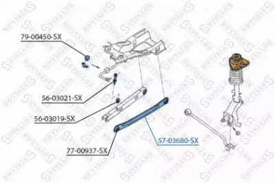 STELLOX 5703680sx -  Рычаг независимой подвески колеса, подвеска колеса