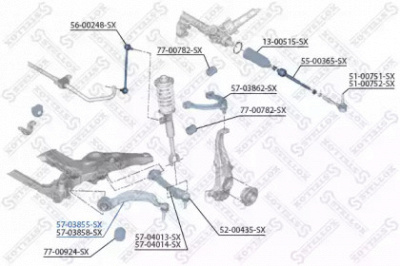 STELLOX 5703855sx -  Рычаг независимой подвески колеса, подвеска колеса