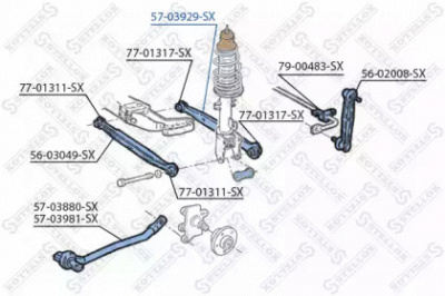 STELLOX 5703929sx -  Рычаг независимой подвески колеса, подвеска колеса