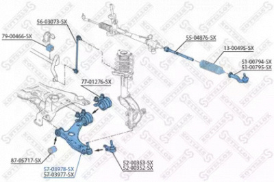 STELLOX 5703978sx -  Рычаг независимой подвески колеса, подвеска колеса