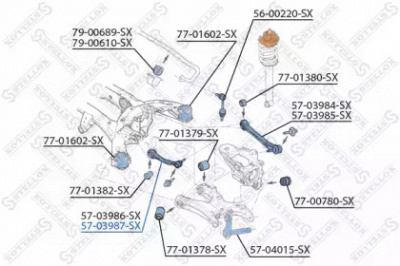 STELLOX 5703987sx -  Рычаг независимой подвески колеса, подвеска колеса