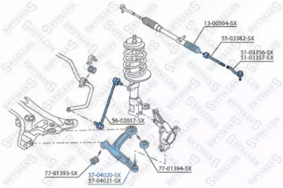 STELLOX 5704020sx -  Рычаг независимой подвески колеса, подвеска колеса
