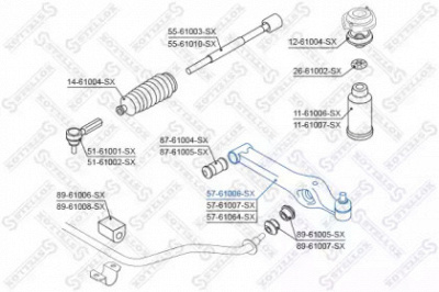 STELLOX 5761006sx -  Рычаг независимой подвески колеса, подвеска колеса
