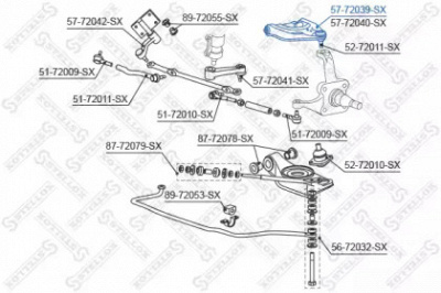 STELLOX 5772039sx -  Рычаг независимой подвески колеса, подвеска колеса