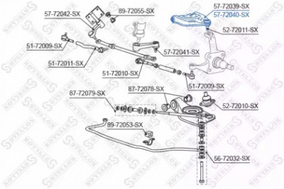 STELLOX 5772040sx -  Рычаг независимой подвески колеса, подвеска колеса