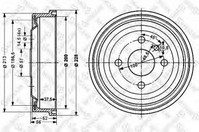 STELLOX 60253605sx -  Тормозной барабан