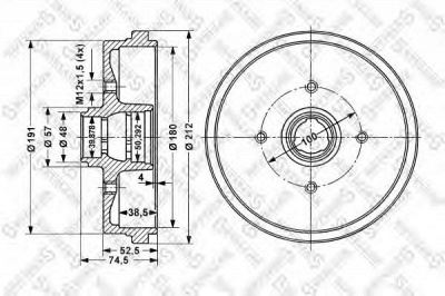 STELLOX 60254708sx -  Тормозной барабан