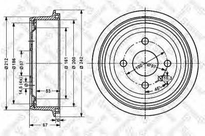 STELLOX 60259905sx -  Тормозной барабан