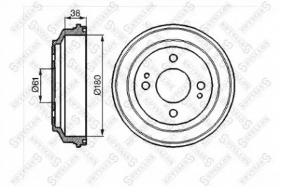 STELLOX 60259908sx -  Тормозной барабан