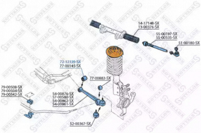 STELLOX 7212339sx -  Подвеска, рычаг независимой подвески колеса