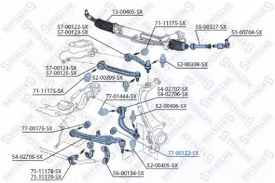 STELLOX 7700122sx -  Подвеска, рычаг независимой подвески колеса