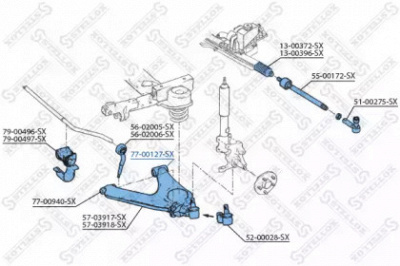STELLOX 7700127sx -  Подвеска, рычаг независимой подвески колеса