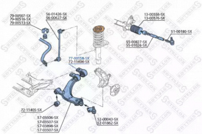 STELLOX 7700158sx -  Подвеска, рычаг независимой подвески колеса