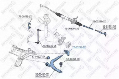 STELLOX 7700753sx -  Подвеска, рычаг независимой подвески колеса