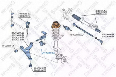 STELLOX 7700768sx -  Подвеска, рычаг независимой подвески колеса