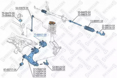 STELLOX 7700927sx -  Подвеска, рычаг независимой подвески колеса