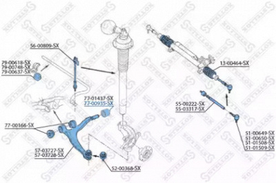 STELLOX 7700935sx -  Подвеска, рычаг независимой подвески колеса