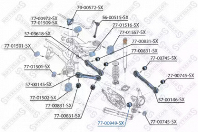 STELLOX 7700949sx -  Подвеска, рычаг независимой подвески колеса