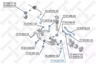 STELLOX 7701517sx -  Подвеска, рычаг независимой подвески колеса